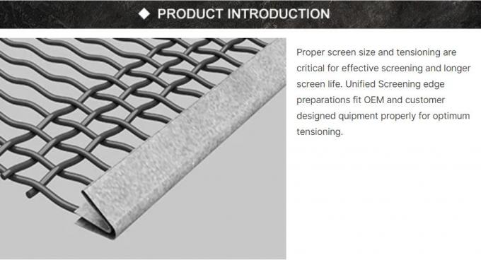 65Mn क्रशर वाइब्रेटिंग वायर मेष स्क्रीन के लिए पत्थर स्क्रीन हुक और प्लेट के साथ 0
